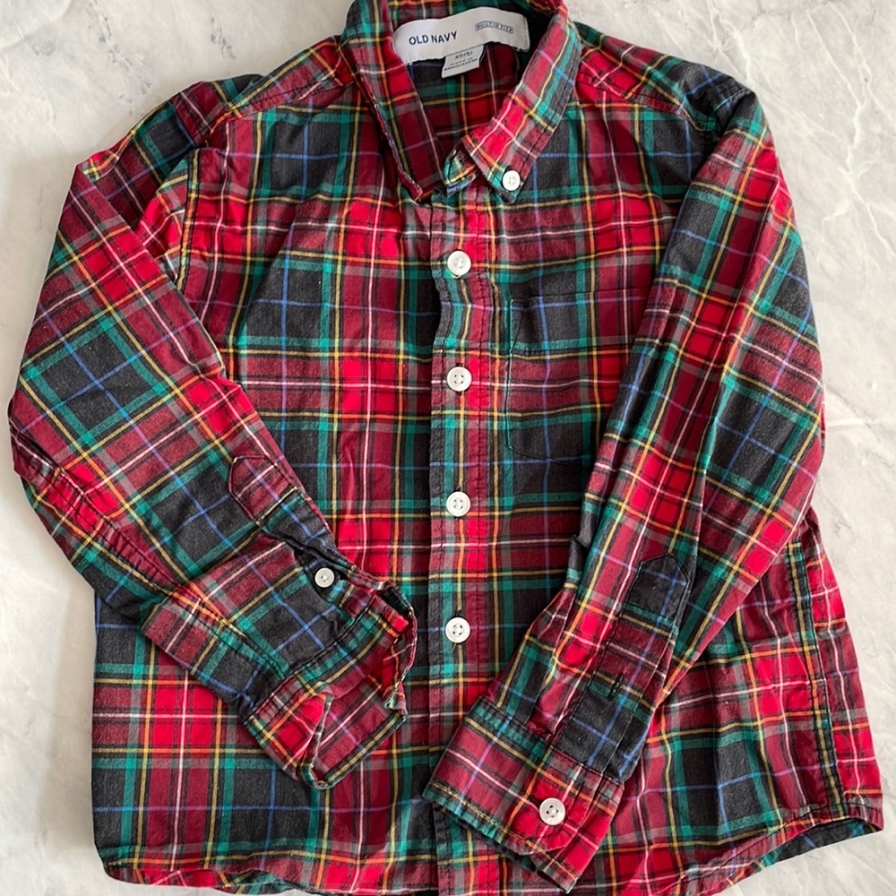 Button down plaid shirt